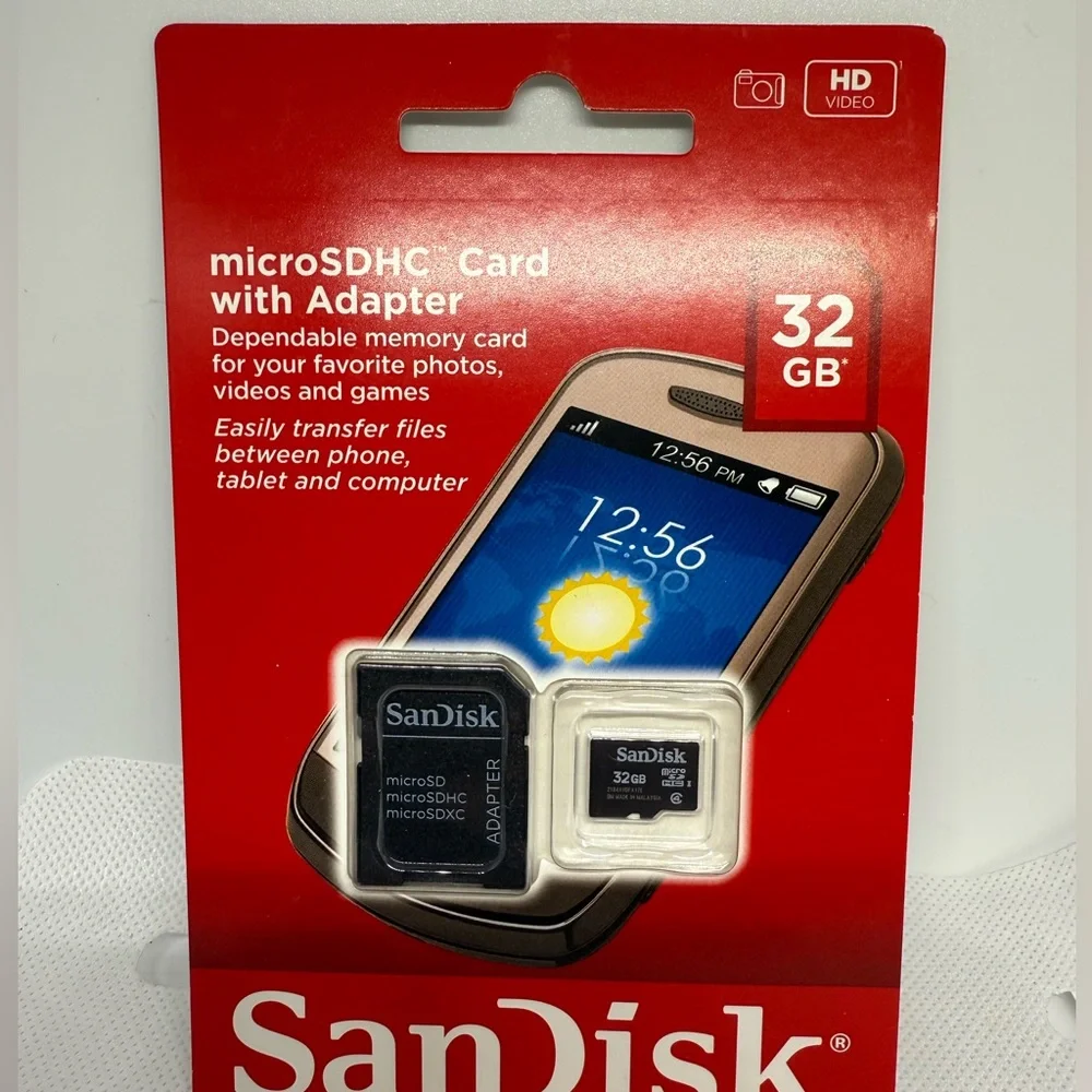 Sandisk 32GB 32G Micro SDHC Class 4 TF Memory Card
